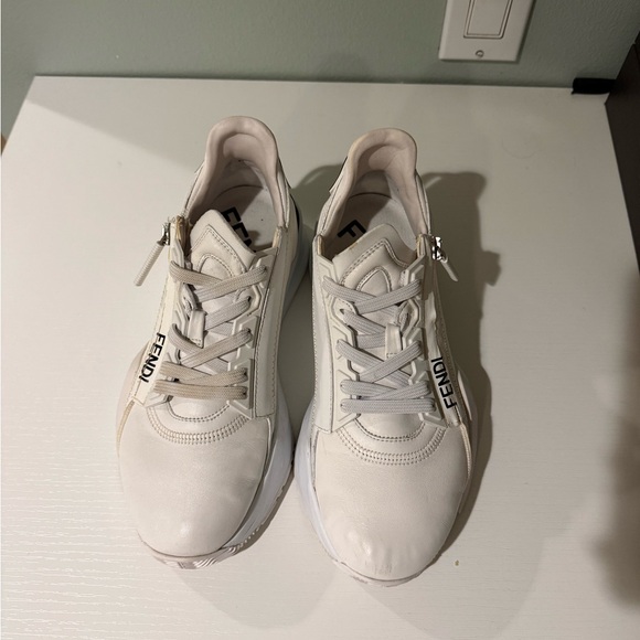 Fendi Cream and Black Sneakers - Picture 6 of 9